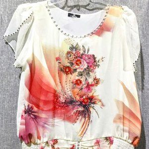 Chanel 2015 Spring Summer Runway Ivory Silk Blouse